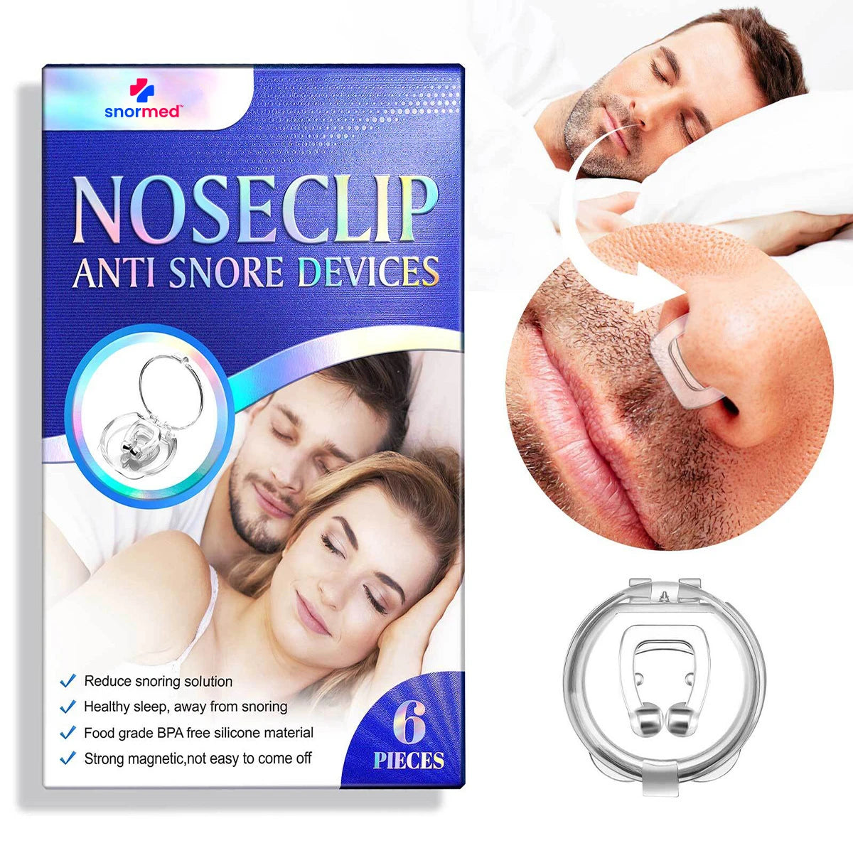 Noseclip Magnetic Anti-Snoring Devices